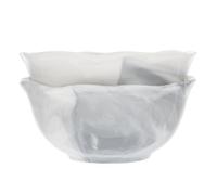Hemobllo 2 Pcs Nordic Ceramic Soup and Rice Bowls with Marble Pattern, Porcelain Rice Porridge and Cereal Bowls, Grey Ceramic Tableware for Kitchen and Dining
