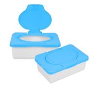 Hemobllo 2 Pcs Portable Baby Wipes Box with Cover Plastic Wipe Container for Travel and Nursery Multifunctional Clean and Fresh