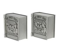 Hemobllo 2 Pcs Teeth Storage Boxes Silver Metal Keepsake Cases with Lovely Animal Patterns Practical for Protecting Lanugo and Milk Teeth for Baptism or New Year Gifts