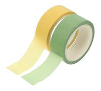 Hemobllo 2 Rolls Multi-purpose Washi Tape Set Solid Color Decorative Scrapbook Tape in Yellow Green DIY for Journals Planners Crafting and Sticker Decoration
