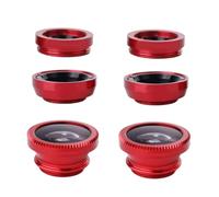 Hemobllo 2 Sets 3 in 1 Mobile Camera Lens Clip-on 180 Degree Fisheye Macro Wide Angle Microfiber Bag for People and Landscape Photography