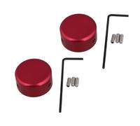 Hemobllo 2 Sets Guitar Effect Pedal Footswitch Nail Caps Aluminum Alloy Wine Red with 1 Cap, 3 Screws, 1 Handle Suitable for Electric Guitar Pedal Controllers Random Color