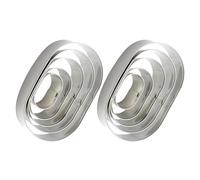 Hemobllo 2 Sets Pastry Tools Metal Cookie Cutter Oval Geometric Shapes Stainless Steel Rust Resistance Easy Cleaning Suitable and Adults Creative Holiday Baking