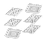 Hemobllo 2 Sets Silicone Pyramid Candle Holder Molds for Tealight, Resin, and Epoxy Casting - Moon, Heart, and Star Shapes DIY Craft Supplies for Home Decoration
