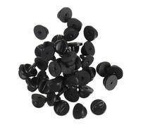 Hemobllo 200pcs Black PVC Butterfly Clutch Pin Backs Brooch Keepers Lapel Badge Holder for Uniform Pins Jewelry Making Accessories