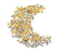 Hemobllo 200pcs Metal Nail Rivets and Studs Mini Cone Spikes for Halloween Nail Art and Craft Accessories