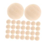 Hemobllo 200Pcs Natural Wood Half Beads Unfinished Wooden Hemispheres for DIY Craft Projects Jewelry Making Rustic Embellishments