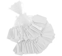 Hemobllo 200pcs White Writable Paper Price Tags with String Attached, Sturdy Marking Strung Tags for Shoes and Jewelry, for Retail Stores and Malls Pricing Display