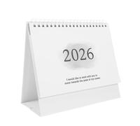 Hemobllo 2026 Mini Desk Calendar Small Standing Flip Calendar 7.5X6.5 Inch English Version Daily Scheduler Planner for Home Office Desk Organizer Grey