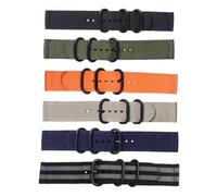 Hemobllo 20mm Nylon Watch Strap Webbing Durable 2-joint Comfortable Wristband for Watch Replacement (khaki with Black Or Silver Buckle) Random Color
