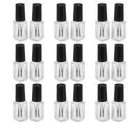 Hemobllo 20pcs 5ml Refillable Glass Nail Polish Bottles with Brush Caps Empty Nail Polish Containers for Art and Gel Storage Portable Dispensers for Home and Salon Use