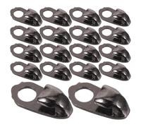 Hemobllo 20pcs Alloy Boot Lace Hooks with Rivets, Hiking and Climbing Shoe Eyelet Repair Kit for High-top Boots, Outdoor Sports Lace Buckles in Gun Black