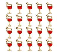 Hemobllo 20pcs Alloy Pendant Charm Set Featuring Red Wine Goblet Design, Fashion Jewelry Making Accessory with Delicate and Stylish Shape for Anklet and Cellphone Decorative Accessories