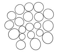 Hemobllo 20pcs Black Rubber Cassette Recorder Belts for Recorder Drive Belt Repair with Elasticity to Restore Turntable Speeds, Suitable for Video Machine Maintenance and Replacement