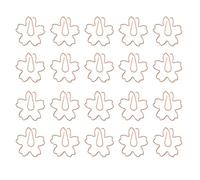 Hemobllo 20pcs Bookmark Clips Shape Paper Clips Stainless Steel Adorable Elegant Design for Decorating Files and Recording Page Numbers for Office Supplies