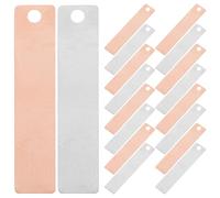 Hemobllo 20pcs Copper and Zinc Electrode Sheets for Scientific Experiments, Pure Zinc Anode and Copper Calorimeter Plates, Electroplating and Fruit Battery Power DIY Set