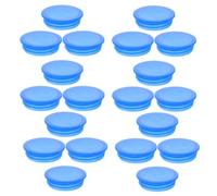 Hemobllo 20pcs Corrugated Tube Dust Cap, Plastic Round End Cap, Inner Diameter 20mm, Blue, for Pipes and Corrugated Tubing, Workshop Maintenance and Home Projects