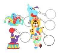 Hemobllo 20pcs Cute Circus Cartoon Keychains Set with Clown, Seal, Elephant, Tiger Hat, Small Keyring Bag Pendant for Wallet, Purse, Backpack Accessories for Women