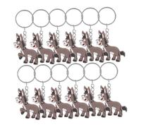 Hemobllo 20Pcs Cute Donkey Keychain Hanging Charms Cartoon Animal Pendant for Birthday and Donkey Theme Party Favors Gift Decorations