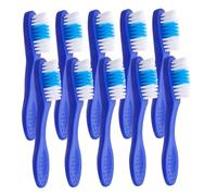 Hemobllo 20Pcs Disposable Short Handle Toothbrushes Soft Bristles, Prison Teeth Brush, Blue Compact Thumbprint Tooth Brush for Travel Small Spaces