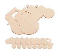 Hemobllo 20pcs DIY Wooden Tractor Cutouts Linden Wood Chips for Hanging Pendants Craft Decorations Parent Painting and Coloring Activity