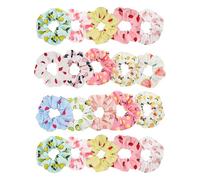 Hemobllo 20pcs Fruit Pattern Hair Scrunchies for Women, Cloth Material Ponytail Holders with Smooth Surface, Fashionable and Chic Hair Ties for Banquets and Applying Makeup Assorted style