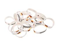 Hemobllo 20pcs Germany Flag Silicone Bracelets Soccer Silicone Bracelet Patriotic Theme Vibrant Print Eyecatching Lightweight Easy to Carry Sports Events Accessory Football Fans Sports
