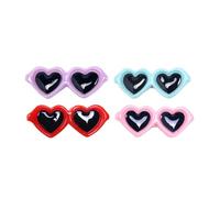 Hemobllo 20pcs Heart-shaped Puppy Eyeglasses Hair Clips Dog Hair Accessories with Form-fitting Comfort Pp Material for Birthday Parties and Parades Photo Props Color Style