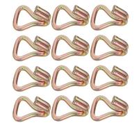 Hemobllo 20pcs Heavy Duty Steel Double J Hooks Cargo Snap Hooks with Strong Load Capacity for Trailer Tie down Straps, Efficient Operation and Sturdy Design Suitable for Household Moves