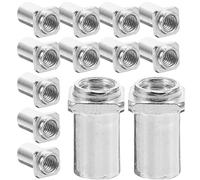 Hemobllo 20pcs M6 6mm Silver Iron Tom Drum Swivel Nuts Replacement Lug Hardware for Floor Drum and Snare Spare Parts Accessory Set
