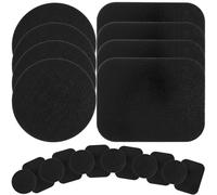 Hemobllo 20pcs Magnetic Adhesive Metal Plates for Phone Mount, Matte Black round Stickers Set, Compatible with Car Magnetic Holders for Navigation and Driving Use