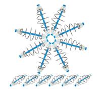 Hemobllo 20pcs Medium Glow Bead Spring Fishing Bait Cage Feeder Coil Inline Bait Carp Fishing Tackle for Professional Angling and Freshwater Feeder Use