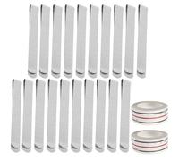 Hemobllo 20pcs Metal Hemming Clips with Measuring Ruler and 2pcs Positioning Tape Sewing Clips for Quilting Craft Knitting Clamp DIY Fabric Holder for Home Sewing Projects