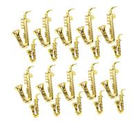 Hemobllo 20Pcs Mini Saxophone Ornaments DIY Musical Instrument Decorations for Xmas Tree Plastic Miniature Sax Models with Color Compact Party Supplies and Decorative Accessories