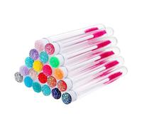 Hemobllo 20pcs Mixed Color Mascara Tubes and Wands Set with Eyelash Brush Tubes for Lash Extension Makeup Tools, Reusable Mascara Bottles and Applicators Suitable for DIY Random Color