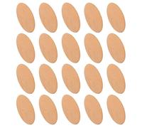 Hemobllo 20pcs Oval Wooden Slices Unfinished Blank Wood Pieces for DIY Crafts Making Oval Shape Wood Cutouts for Woodturning Projects Wooden Chip Supplies for Craft Plaques and Ornaments