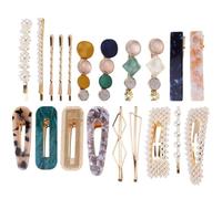 Hemobllo 20pcs Pearl Beads Hair Clips Set Lightweight Decorative Hairpins Protect Hair or Bang from Dropping Beautiful Side Clips and Women Suitable for Travel and Party