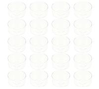 Hemobllo 20Pcs Plastic Candle Shells Circle Mold Containers for Wax Melts, Suitable for Office and Living Room DIY