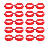 Hemobllo 20pcs Plastic Cone Chain Connectors with Hooks Red ABS Construction Collars for Traffic Management and Driveway Barrier Link Collars