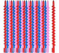 Hemobllo 20Pcs Plastic Hair Rollers Spiral Perm Rods 6.1 Inch Portable Lightweight for Short Hair and Curling Iron Styling Random Color
