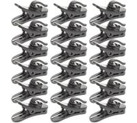 Hemobllo 20pcs Plastic Microphone Clips for Lavalier Microphones, Small and Light Abs Material Lapel Tie Clips, Easy to Carry, Suitable for Conferences and Podium Speeches