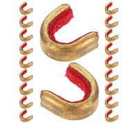 Hemobllo 20pcs Red Metal Bowstring Nocking Buckle Clips for Compound Bow Accessories Archery String Set with Pliers Suitable for Target Practice and Hunting