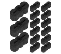 Hemobllo 20pcs Rubber Drawer Slide Stoppers for Office Storage Units and Wardrobe, Anti-Disconnection Security, Broad Compatibility, Black Drawer Rails Anti-Fall Clips