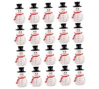 Hemobllo 20Pcs Tiny Snowman Decorations Miniature Snowman Crafts for Xmas Theme for Christmas Micro Landscape Home and