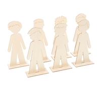 Hemobllo 20Pcs Unfinished Wood Craft Shapes Natural Wooden Chips for DIY Crafts Wedding Party Home Decoration Drillable Hanging Ornaments Safe Material for Creative Model Making and