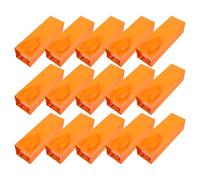 Hemobllo 20pcs Waterproof Thick Paper Wine Bottle Bags with Handle, Single Bottle Wine Pouch Bags in Persimmon Orange, Suitable for Whiskey, Beer, and Housewarming Presents