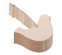Hemobllo 20pcs Wood Blank Cutouts Bird Shape Unfinished Wood Pieces for Crafting with Jute Rope Easy to Hang Beige Xmas Tree Decor for Home and Bedrooms