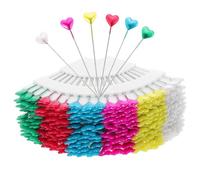 Hemobllo 216pcs Cross Stitch Needle Heart Shape Decorative Pins for Sewing and Dressmaking with Steel Wire and Plastic Materials, for DIY Crafts, Quilting, and Corsage Making in Decorative