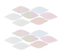 Hemobllo 21pcs Iridescent Leaf-Shaped Colored Glass Tiles Mosaic DIY Craft Supplies for Handmade Candle Tray Decorations and Home Art Projects Random Color