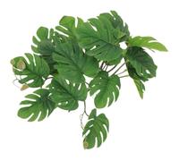 Hemobllo 23 Leaves Artificial Reptile Plant with Suction Cup, Realistic Monstera Hanging Vines for Terrarium Habitat Decor, Climbing Hiding Accessories for Lizard, Gecko, Tortoise, Snake